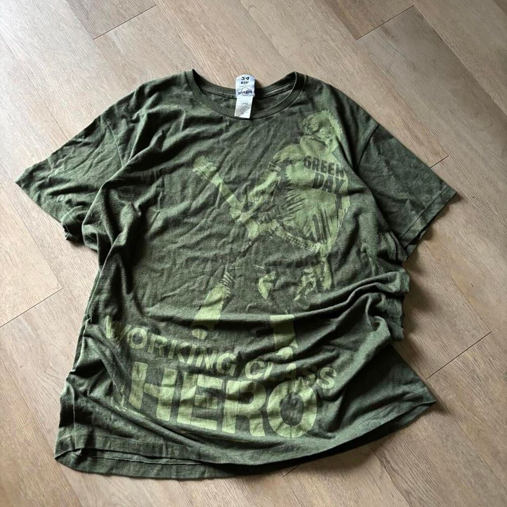 Green-day Men's Green and Khaki T-shirt